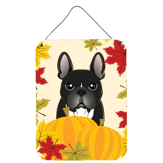 Caroline's Treasures BB2033DS1216 French Bulldog Thanksgiving Wall or Door Hanging Prints, 12x16, multicolor