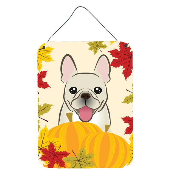 Caroline's Treasures BB2044DS1216 French Bulldog Thanksgiving Wall or Door Hanging Prints, 12x16, multicolor
