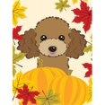 thumbnail image 1 of Chocolate Brown Poodle Thanksgiving Flag Garden Size BB2062GF, 1 of 3