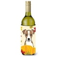 thumbnail image 1 of Carolines Treasures BB2066LITERK Jack Russell Terrier Thanksgiving Wine Bottle beverage Insulator Hugger , Wine Bottle,, 1 of 2