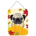 thumbnail image 1 of Carolines Treasures BB2068DS1216 Fawn Pug Thanksgiving Wall or Door Hanging Prints, 1 of 2
