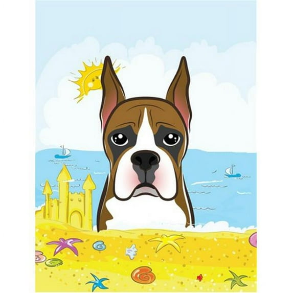 Caroline's Treasures BB2091CHF Boxer Summer Beach Flag Canvas House Size , Large, multicolor