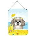 thumbnail image 1 of Caroline's Treasures BB2118DS1216 Gray Silver Shih Tzu Summer Beach Wall or Door Hanging Prints, 12x16, multicolor, 1 of 2