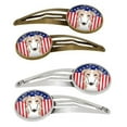thumbnail image 1 of Carolines Treasures BB2132HCS4 American Flag & Jack Russell Terrier Barrettes Hair Clips, 0.75 x 0.25 x 2.25 in. - Set of 4, 1 of 1