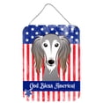 thumbnail image 1 of Caroline's Treasures BB2159DS1216 American Flag and Saluki Wall or Door Hanging Prints, 12x16, multicolor, 1 of 2