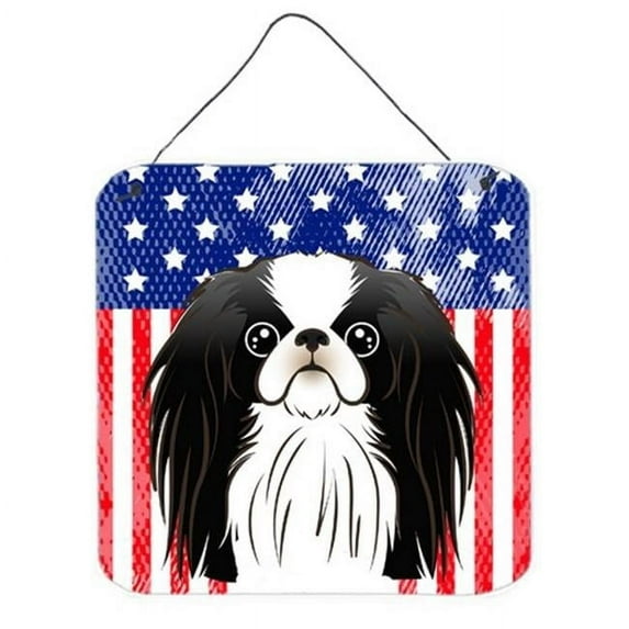 Carolines Treasures BB2160DS66 American Flag & Japanese Chin Wall or Door Hanging Prints