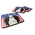 thumbnail image 1 of Carolines Treasures BB2160FC American Flag and Japanese Chin Foam Coaster Set of 4 3 1/2 x 3 1/2 multicolor, 1 of 3