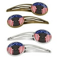 thumbnail image 1 of Carolines Treasures BB2165HCS4 American Flag & Black Labrador Barrettes Hair Clips, Set of 4, 1 of 1