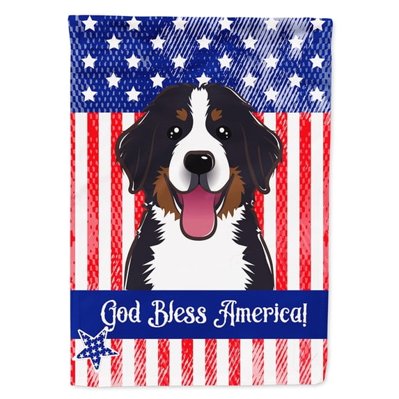 Carolines Treasures BB2167GF God Bless American with Bernese Mountain Dog Garden Flag, Small, Multicolor