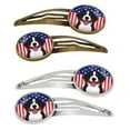 thumbnail image 1 of Carolines Treasures BB2167HCS4 American Flag & Bernese Mountain Dog Barrettes Hair Clips, Set of 4, 1 of 1