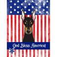thumbnail image 1 of Caroline's Treasures BB2175GF God Bless American Flag with Doberman Flag Garden Size , Small, multicolor, 1 of 3