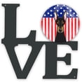 thumbnail image 1 of American Flag and Doberman Metal Wall Artwork LOVE, 1 of 2