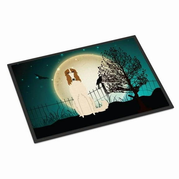 Carolines Treasures BB2213JMAT 24 x 36 in. Halloween Scary Borzoi Indoor or Outdoor Mat