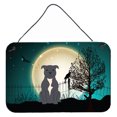 thumbnail image 1 of Carolines Treasures BB2236DS812 Halloween Scary Staffordshire Bull Terrier Blue Wall or Door Hanging Prints  8x12, 1 of 1