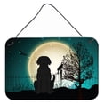 thumbnail image 1 of Carolines Treasures BB2247DS812 Halloween Scary Black Labrador Wall or Door Hanging Prints  8x12 multicolor, 1 of 1