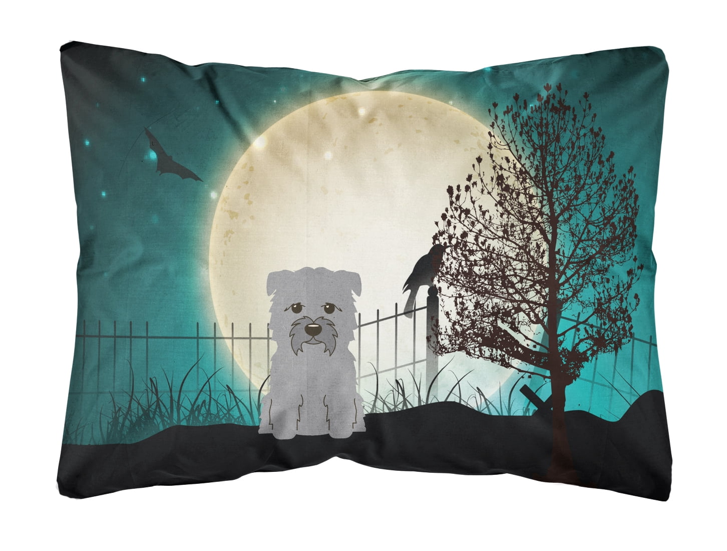 Carolines Treasures BB2249PW1216 Halloween Scary Glen of Imal Grey Canvas Fabric Decorative Pillow, 12H x16W, multicolor