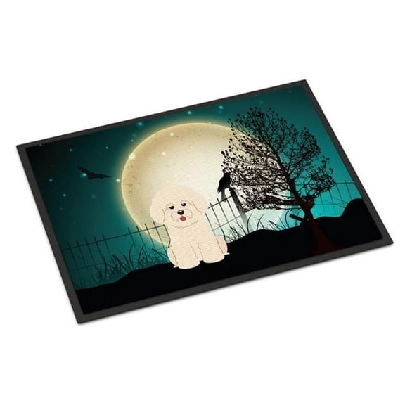 Carolines Treasures BB2265JMAT Halloween Scary Bichon Frise Indoor or Outdoor Mat, 24 x 0.25 x 36 in.