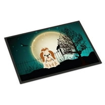 Carolines Treasures BB2277JMAT Halloween Scary Shih Tzu Red White Indoor or Outdoor Mat, 24 x 0.25 x 36 in.