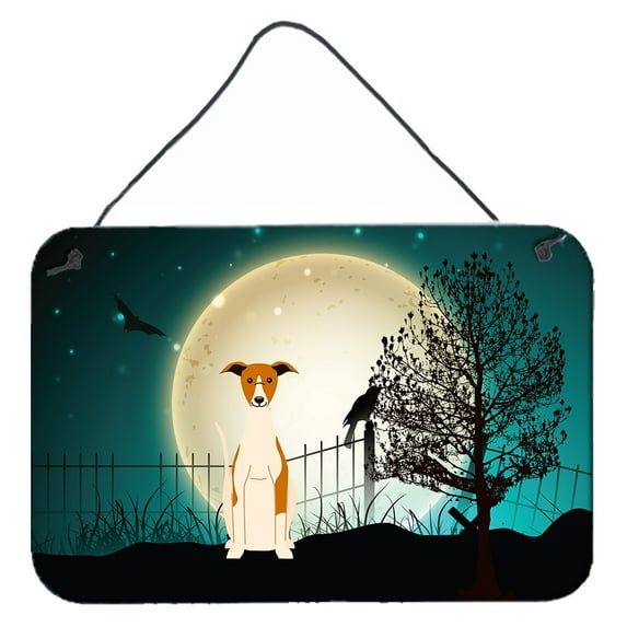 Carolines Treasures BB2289DS812 Halloween Scary Whippet Wall or Door Hanging Prints 8x12 multicolor