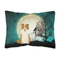 thumbnail image 1 of Carolines Treasures BB2309PW1216 Halloween Scary Border Collie Red White Canvas Fabric Decorative Pillow, 12H x16W,, 1 of 3