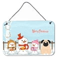thumbnail image 1 of Carolines Treasures BB2339DS812 Merry Christmas Carolers Pug Fawn Wall or Door Hanging Prints  8x12 multicolor, 1 of 1