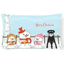 Carolines Treasures BB2364PW1216 Merry Christmas Carolers Standard Schnauzer Salt and Pepper Canvas Fabric Decorative