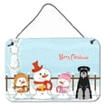 thumbnail image 1 of Carolines Treasures BB2365DS812 Merry Christmas Carolers Standard Schnauzer Black Grey Wall or Door Hanging Prints  8x12, 1 of 1