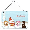 thumbnail image 1 of Carolines Treasures BB2379DS812 Merry Christmas Carolers Staffordshire Bull Terrier Chocolate Wall or Door Hanging, 1 of 1