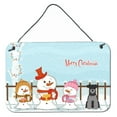thumbnail image 1 of Carolines Treasures BB2383DS812 Merry Christmas Carolers Miniature Schanuzer Black Silver Wall or Door Hanging Prints, 1 of 1