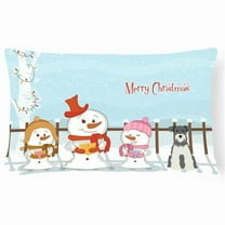 Carolines Treasures BB2385PW1216 Merry Christmas Carolers Miniature Schnauzer Salt and Pepper Canvas Fabric Decorative