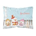 thumbnail image 1 of Carolines Treasures BB2401PW1216 Merry Christmas Carolers Poodle White Canvas Fabric Decorative Pillow, 12H x16W,, 1 of 3