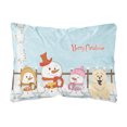 thumbnail image 1 of Carolines Treasures BB2471PW1216 Merry Christmas Carolers Chow Chow White Canvas Fabric Decorative Pillow, 12H x16W,, 1 of 3
