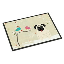 Carolines Treasures BB2476JMAT Christmas Presents Between Friends Pug Cream Indoor or Outdoor Mat, 24 x 0.25 x 36 in.