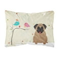 thumbnail image 1 of Carolines Treasures BB2477PW1216 Christmas Presents between Friends Pug - Brown Canvas Fabric Decorative Pillow, 12H, 1 of 3