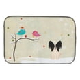 thumbnail image 1 of Christmas Presents between Friends Papillon Black White Dish Drying Mat, 1 of 4