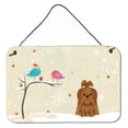 thumbnail image 1 of Carolines Treasures BB2558DS812 Christmas Presents between Friends Shih Tzu Chocolate Wall or Door Hanging Prints  8x12, 1 of 1
