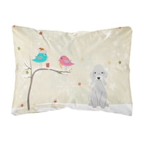 Carolines Treasures BB2562PW1216 Christmas Presents between Friends Bedlington Terrier - Blue Canvas Fabric Decorative