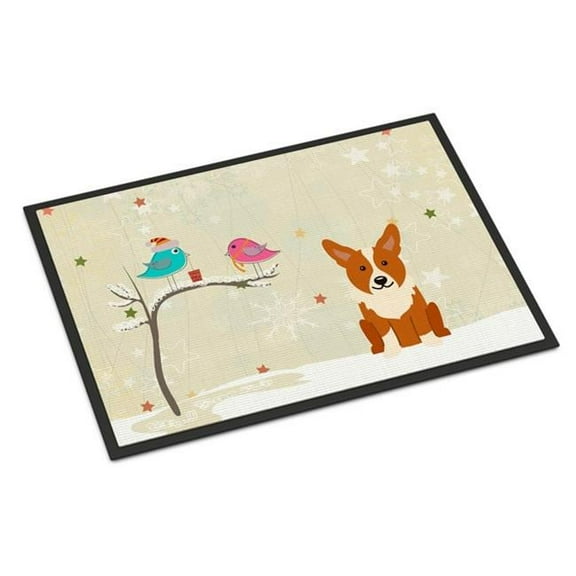 Carolines Treasures BB2572JMAT Christmas Presents Between Friends Corgi Indoor or Outdoor Mat, 24 x 0.25 x 36 in.