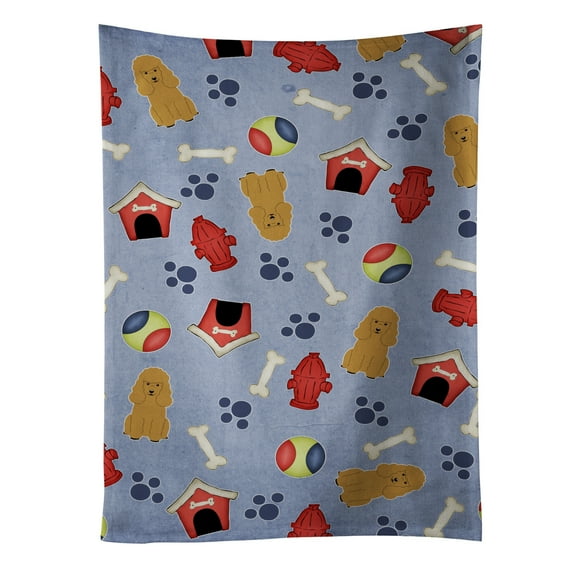Carolines Treasures BB2682KTWL Dog House Collection Poodle Tan Kitchen Towel 15 X 28" multicolor