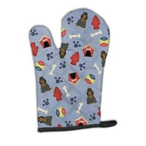 Carolines Treasures BB2706OVMT Dog House Collection Cocker Spaniel Black Tan Oven Mitt Large multicolor