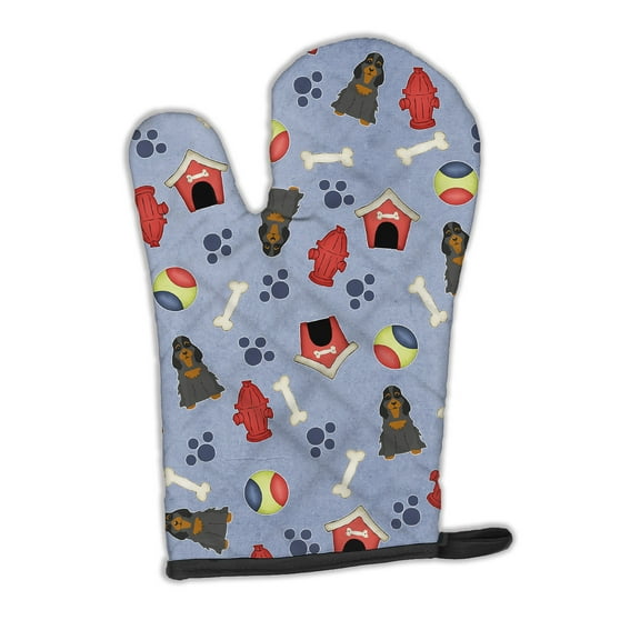 Carolines Treasures BB2706OVMT Dog House Collection Cocker Spaniel Black Tan Oven Mitt Large multicolor