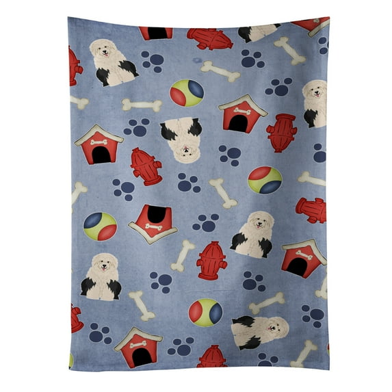 Carolines Treasures BB2709KTWL Dog House Collection Old English Sheepdog Kitchen Towel 15 X 28" multicolor