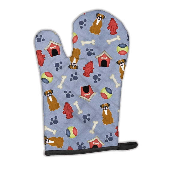 Carolines Treasures BB2729OVMT Dog House Collection Flashy Fawn Boxer Oven Mitt Large multicolor
