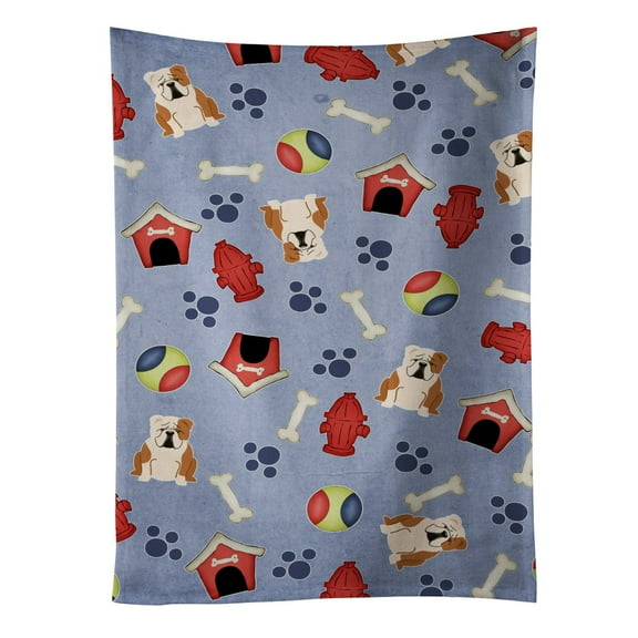 Carolines Treasures BB2738KTWL Dog House Collection English Bulldog Fawn White Kitchen Towel 15 X 28" multicolor