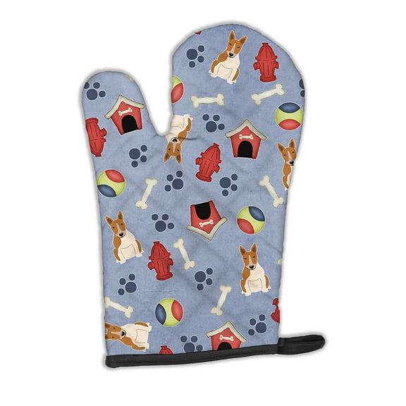 Carolines Treasures BB2748OVMT Dog House Collection Bull Terrier Red White Oven Mitt Large multicolor