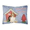 thumbnail image 1 of Carolines Treasures BB2775PW1216 Dog House Collection Basset Hound Canvas Fabric Decorative Pillow  12H x16W multicolor, 1 of 3