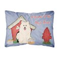 thumbnail image 1 of Carolines Treasures BB2784PW1216 Dog House Collection Samoyed Canvas Fabric Decorative Pillow  12H x16W multicolor, 1 of 3