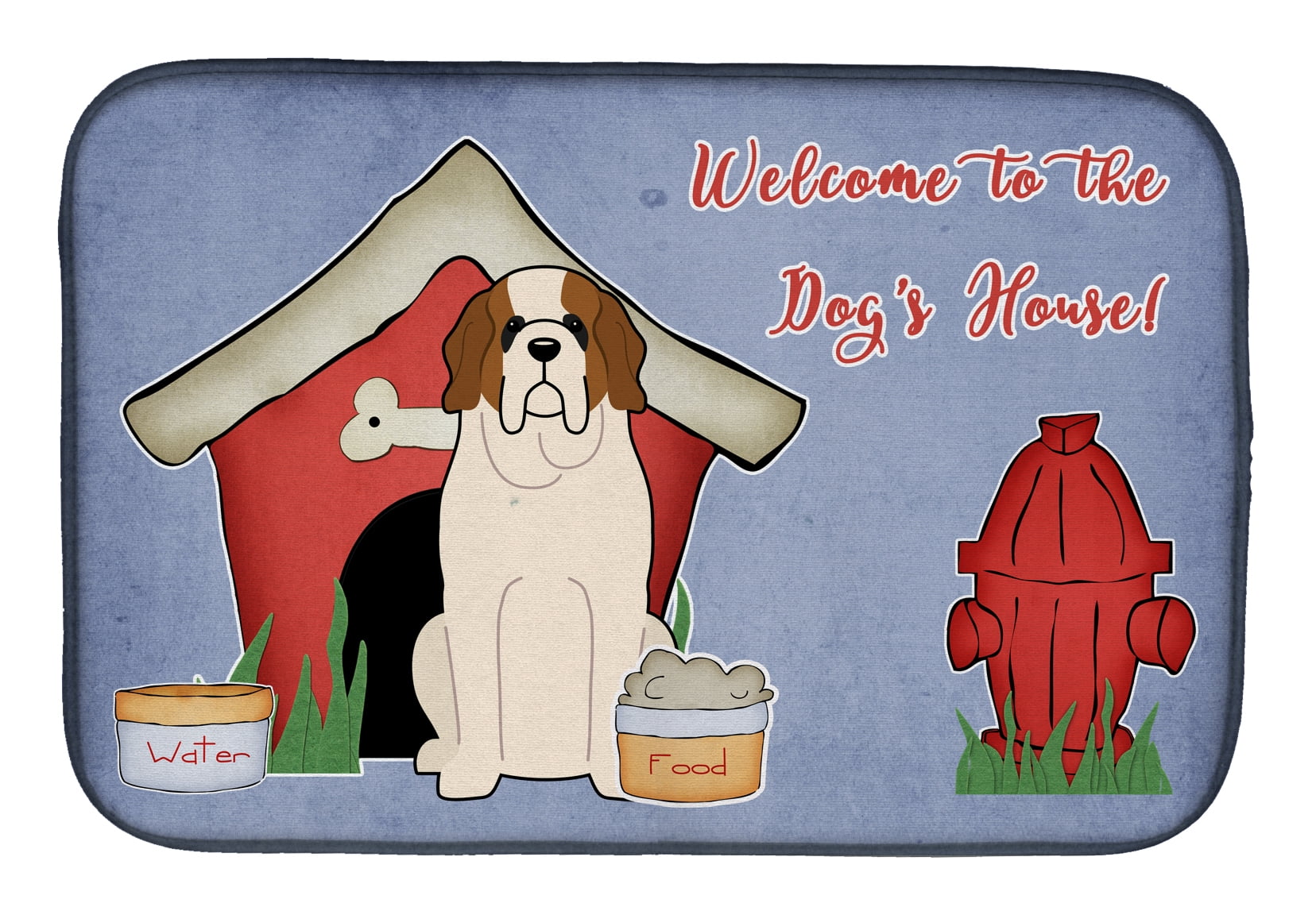 Carolines Treasures BB2789DDM Dog House Collection Saint Bernard Dish Drying Mat