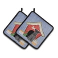 thumbnail image 1 of Dog House Collection Miniature Schanuzer Black Pair of Pot Holders, 1 of 3