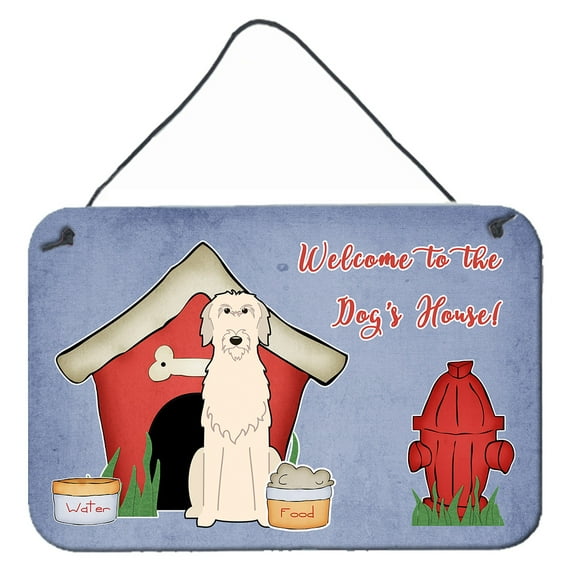 Carolines Treasures BB2819DS812 Dog House Collection Irish Wolfhound Wall or Door Hanging Prints  8x12 multicolor